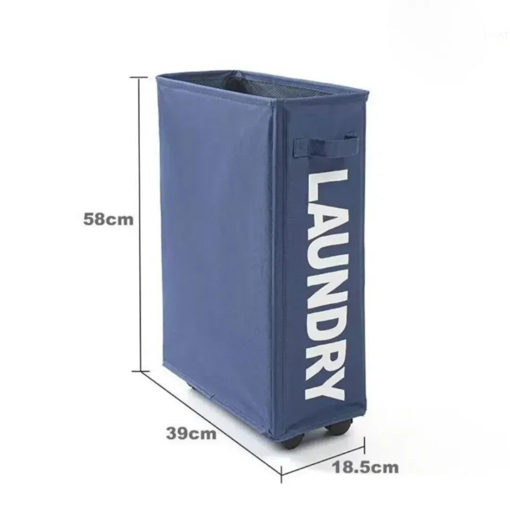 Cesto Organizador de Roupas Suja com Rodas - Verse