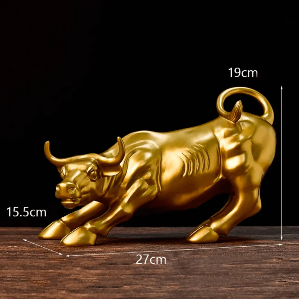 Escultura Touro de Wall Street Dourado - Verse