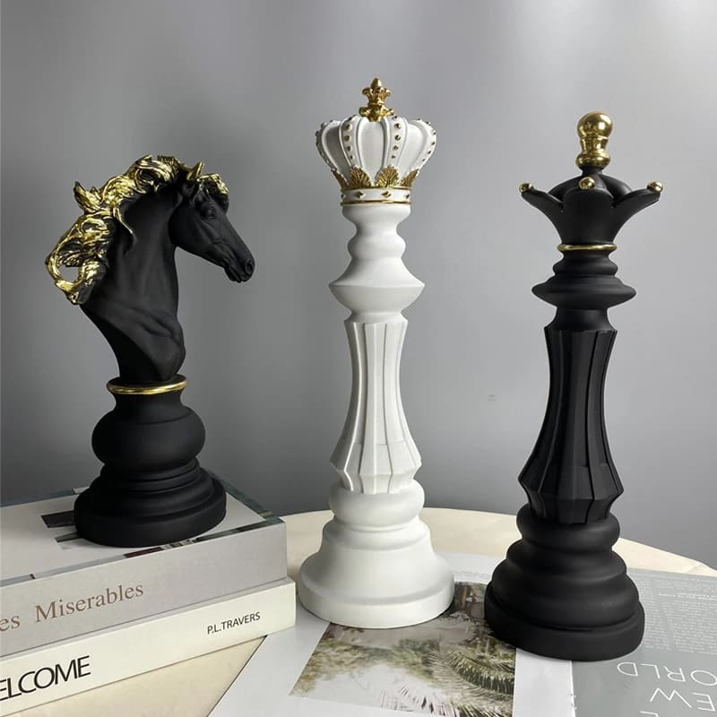 Escultura Peças de Xadrez 3 Peças - Verse