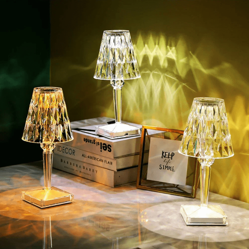 Luminária de Mesa LED Diamante USB 3 em 1 Sem Fio - Verse