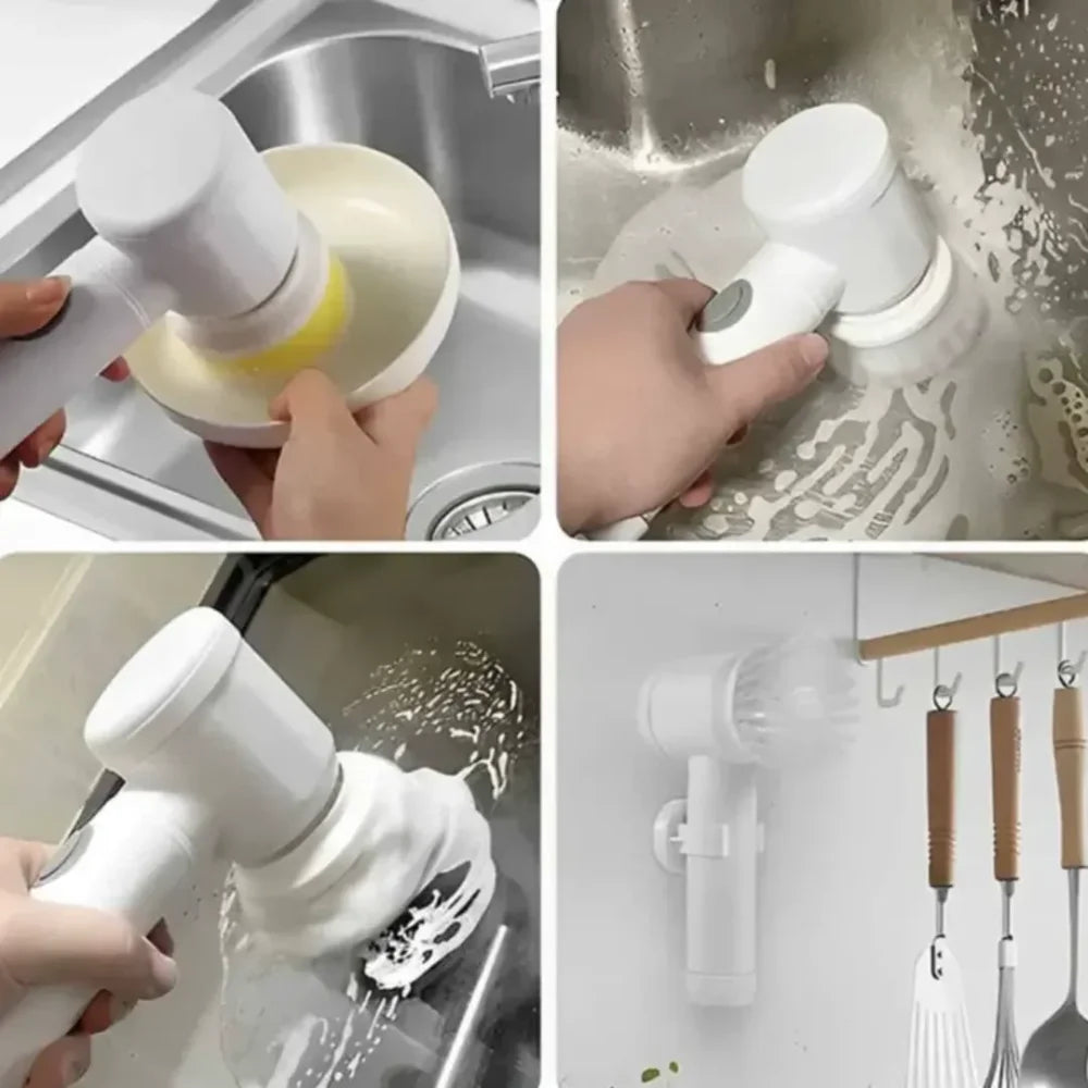 Escova Elétrica Multifuncional Verse™ - Limpeza Rápida (Suporte de Brinde)