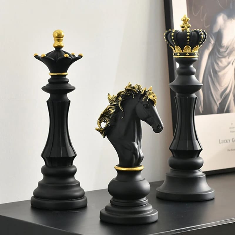 Escultura Peças de Xadrez  3 Peças - Verse