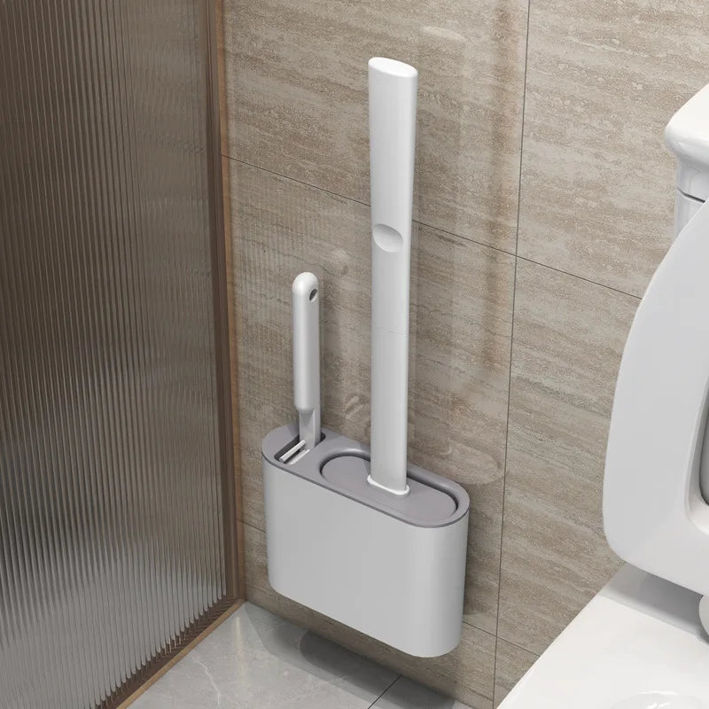 Escova Sanitária Quadrada Silicone + Adesivo para Parede - Verse