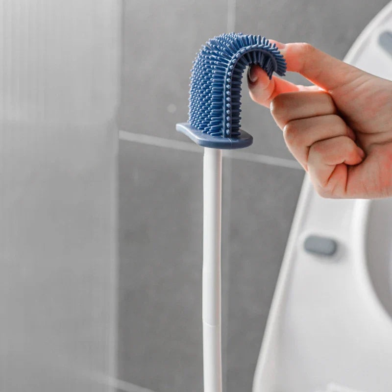 Escova Sanitária Quadrada Silicone + Adesivo para Parede - Verse
