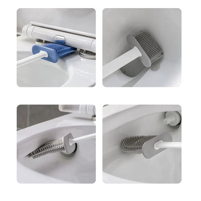 Escova Sanitária Quadrada Silicone + Adesivo para Parede - Verse