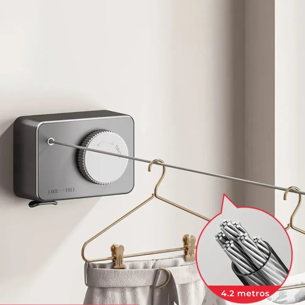 Varal Invisível Retrátil de Aço - Verse